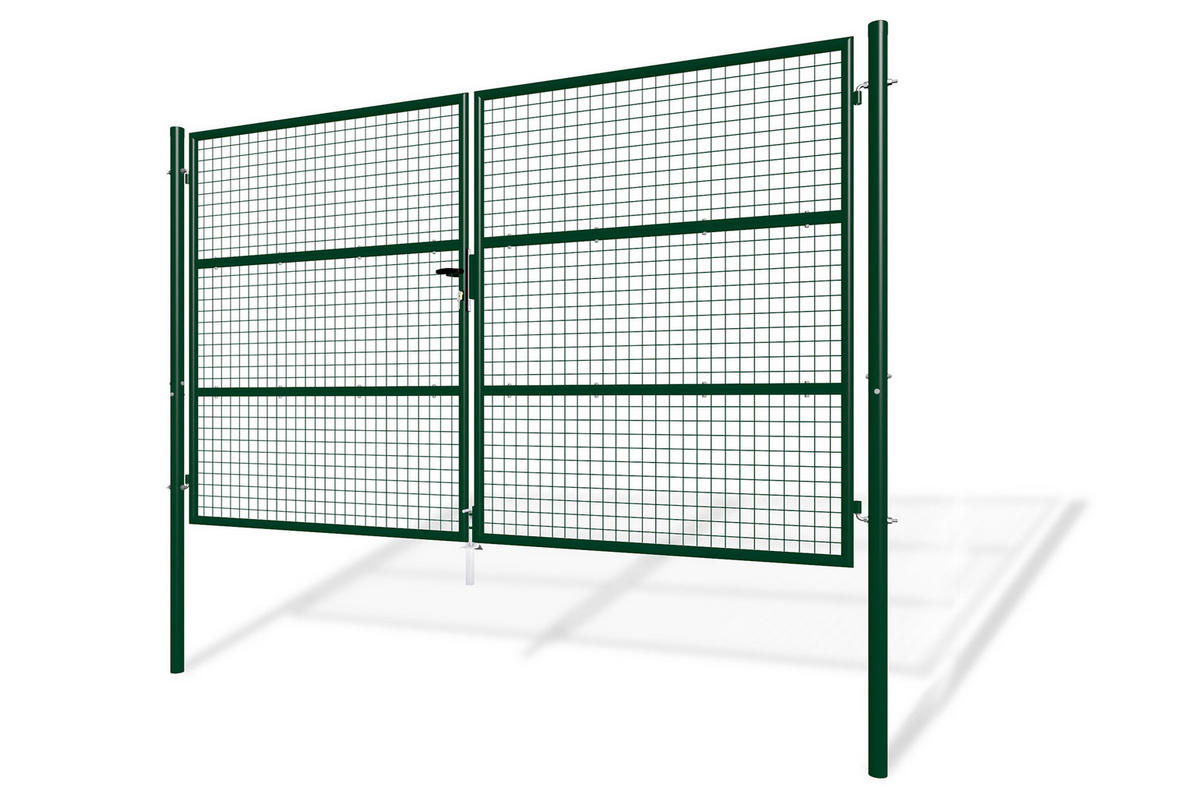 ZAUNTOR Olga Grün 3m H.180cm - Grau, Metall (392/190cm) - Casanoov