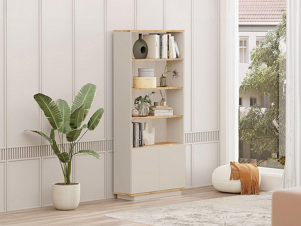 BÜCHERREGAL - 75.5 cmcm x 26.8 cmcm - Holz, Platte - Beige, Naturfarben Hell - LOTULA - Beige/Naturfarben, Holz (75.5/168.3/26.8cm) - Vente-Unique