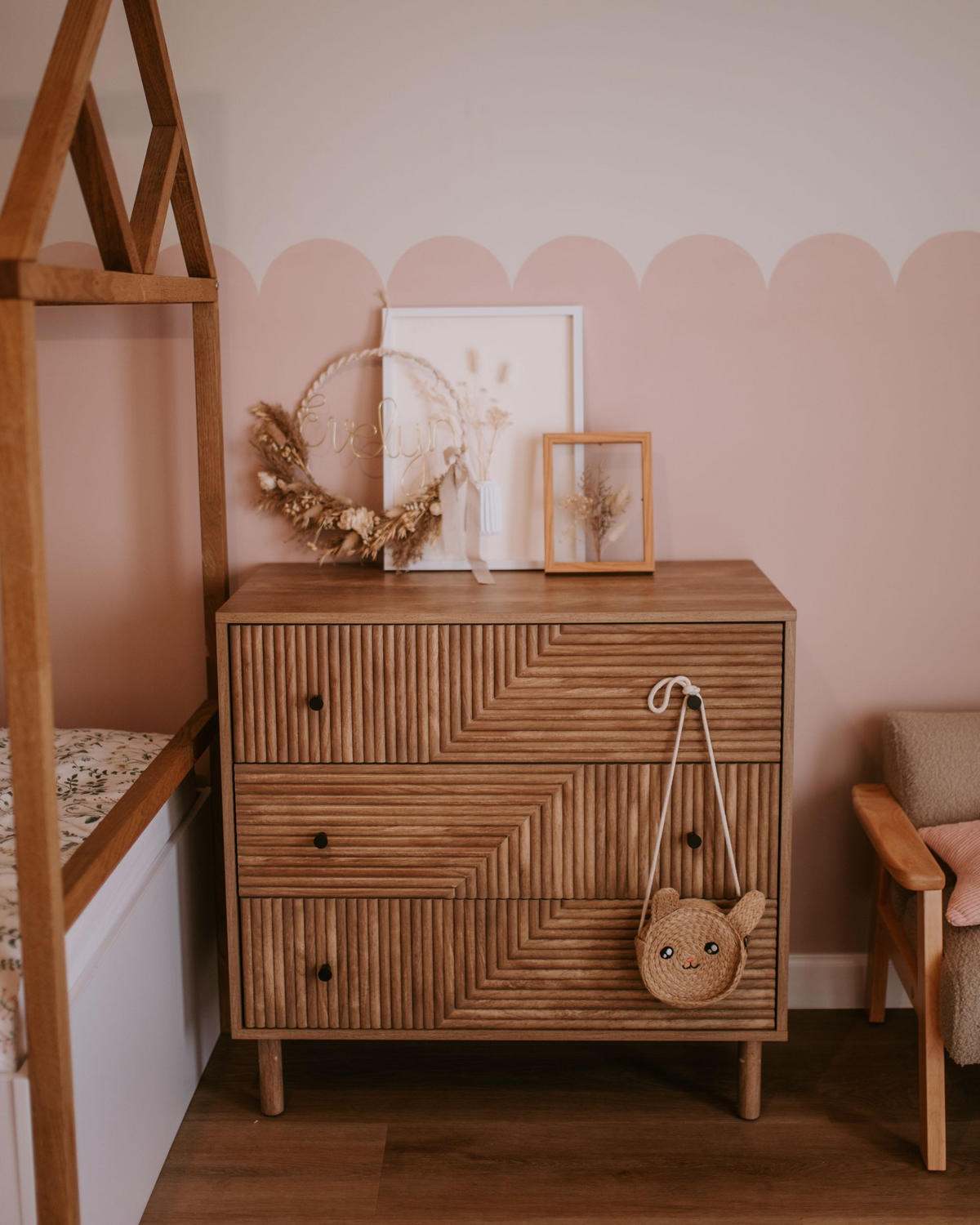 KOMODA s 3 zásuvkami Světle hnědá Ronge - světle hnědá, kompozitní dřevo (80/77/40cm) - Beliani