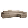 ECKSOFA Boston LCP, Seite: Rechts 1P(65)+2R+LCP - Hellbraun/Silberfarben, Holz/Textil (320/170cm) - MIRJAN24