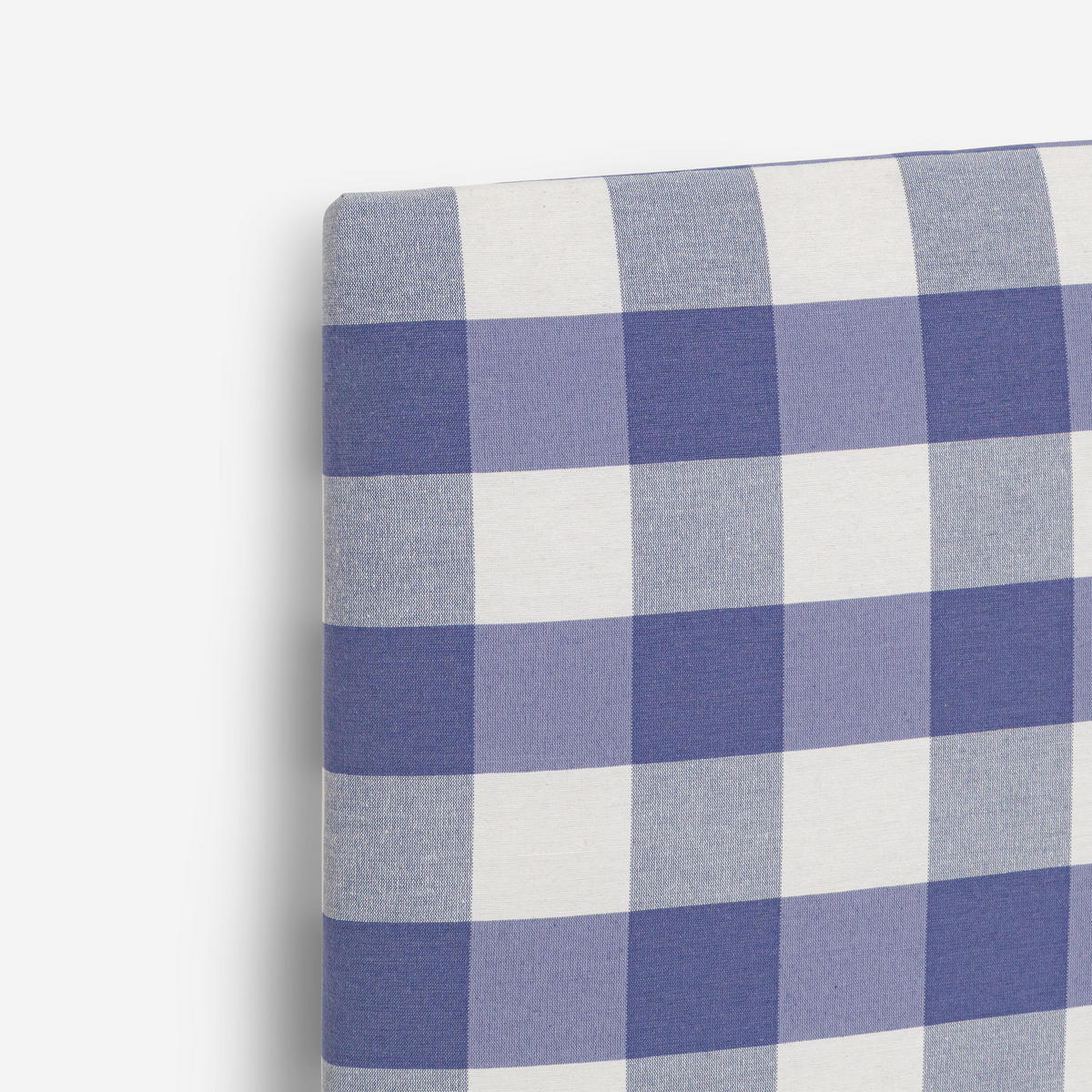 KOPFTEIL Gepolstertes Vichy-Stoff Blau 145/52/3 cm LAREDO - Blau, Textil (145/52/3cm) - RNT By Really Nice Things