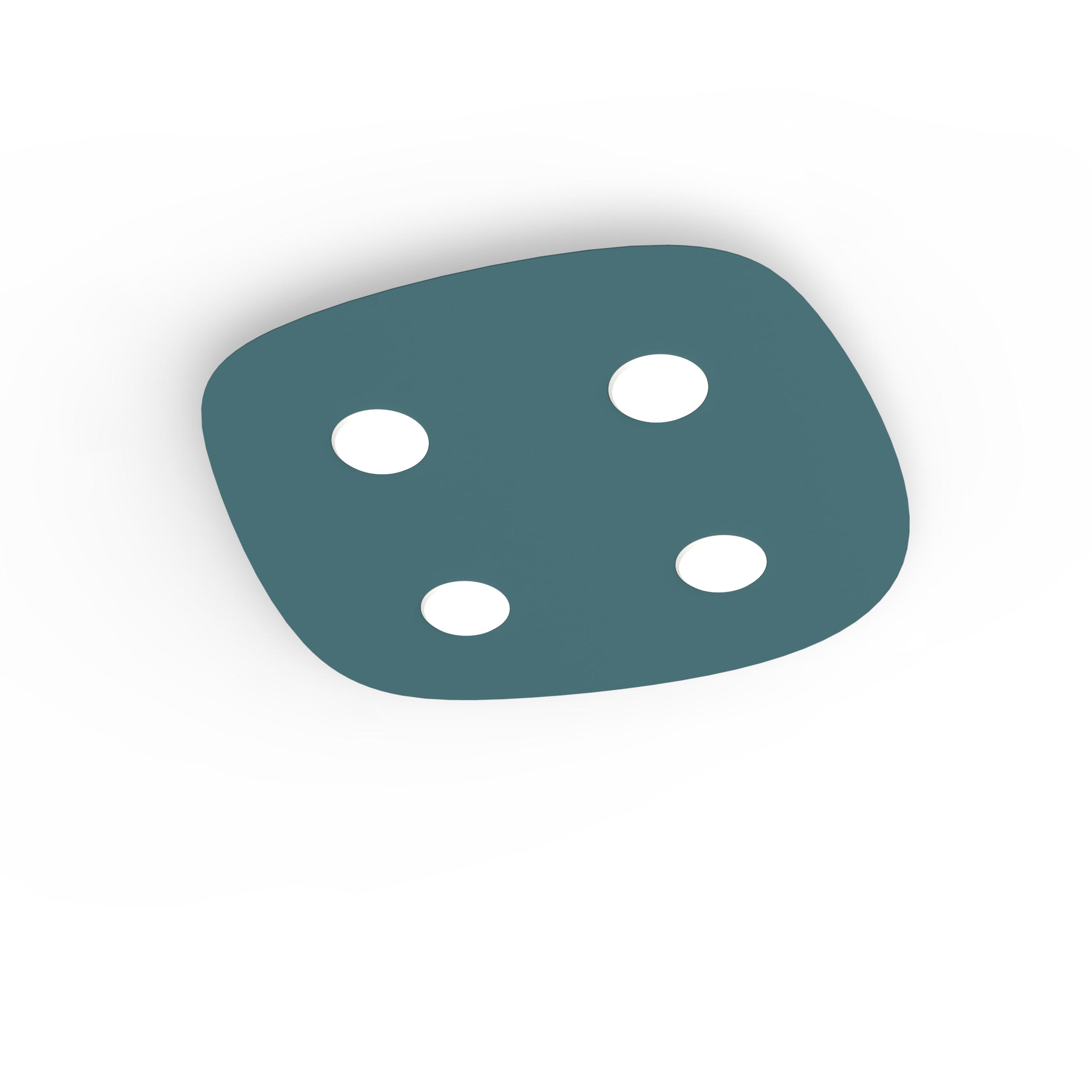 DECKENLEUCHTE River Free X4 - Blau, Metall (55/55/4cm) - Lumicom