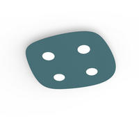 DECKENLEUCHTE River Free X4 - Blau, Metall (55/55/4cm) - Lumicom