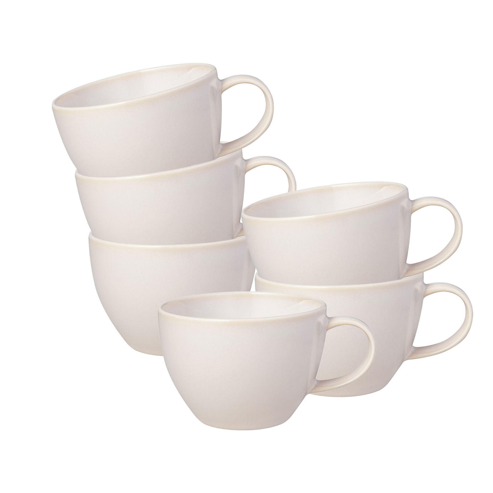 KAFFEETASSEN Crafted Cotton 247 ml 6er Set - Beige, Keramik (0.247L) - like.Villeroy & Boch