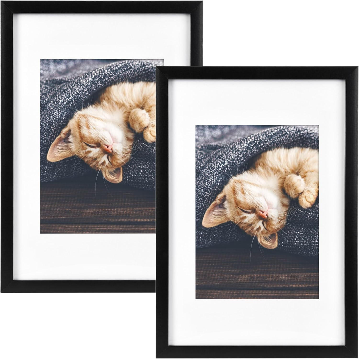 BILDERRAHMEN Galeria 13x18cm Schwarz (2tlg) - Schwarz, Holzwerkstoff (25/2/37cm) - BoMoe