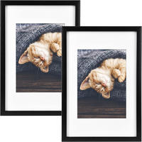 BILDERRAHMEN Galeria 13x18cm Schwarz (2tlg) - Schwarz, Holzwerkstoff (25/2/37cm) - BoMoe