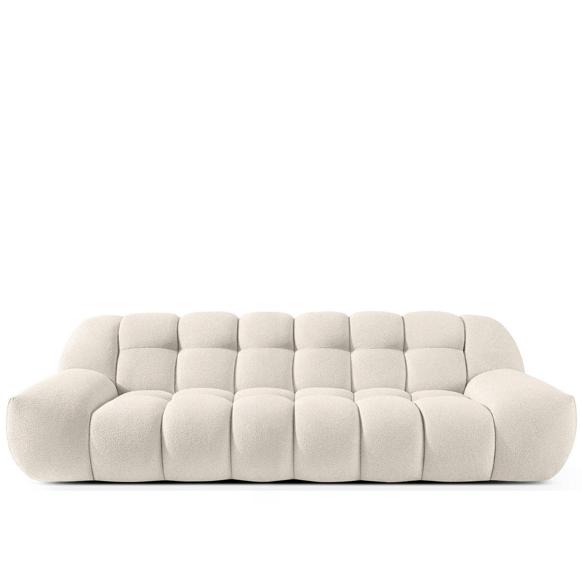 SITZGARNITUR VENA Bouclé, Weiß - Weiß, Holz/Textil (65/38/65cm) - KONSIMO®