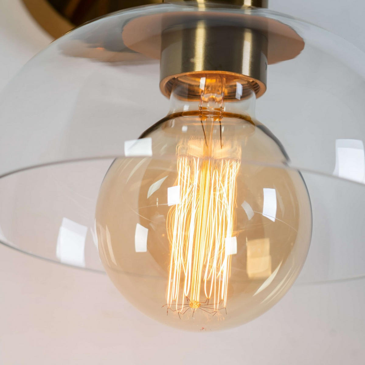 WANDLEUCHTE Eloise, Gold / Messing, 24cm - Goldfarben, Glas (24/24/24cm) - KOSILUM