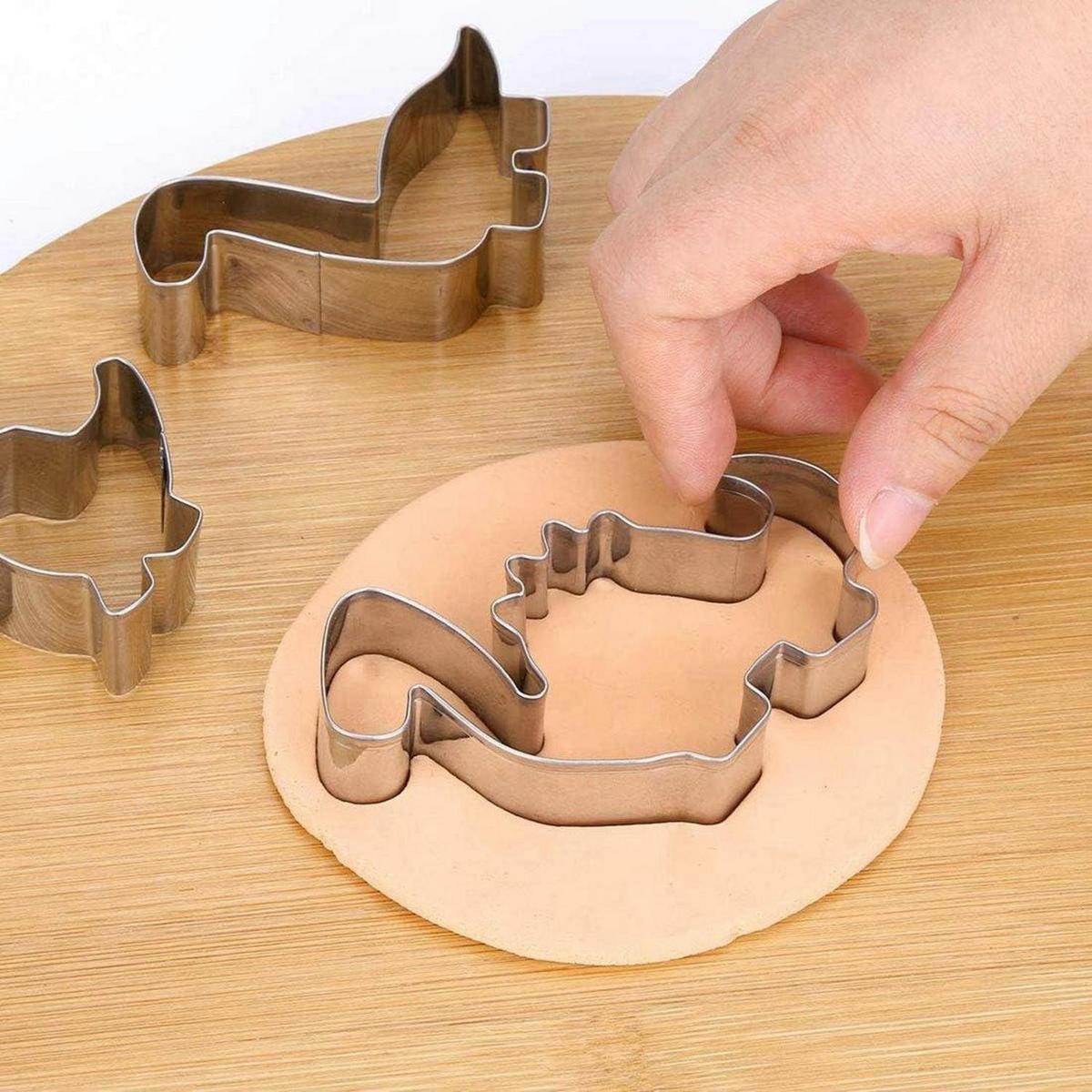 AUSSTECHFORMEN Set 11-teilig Dinosaurier Edelstahl - Silberfarben, Metall (8/2.2/9.4cm)