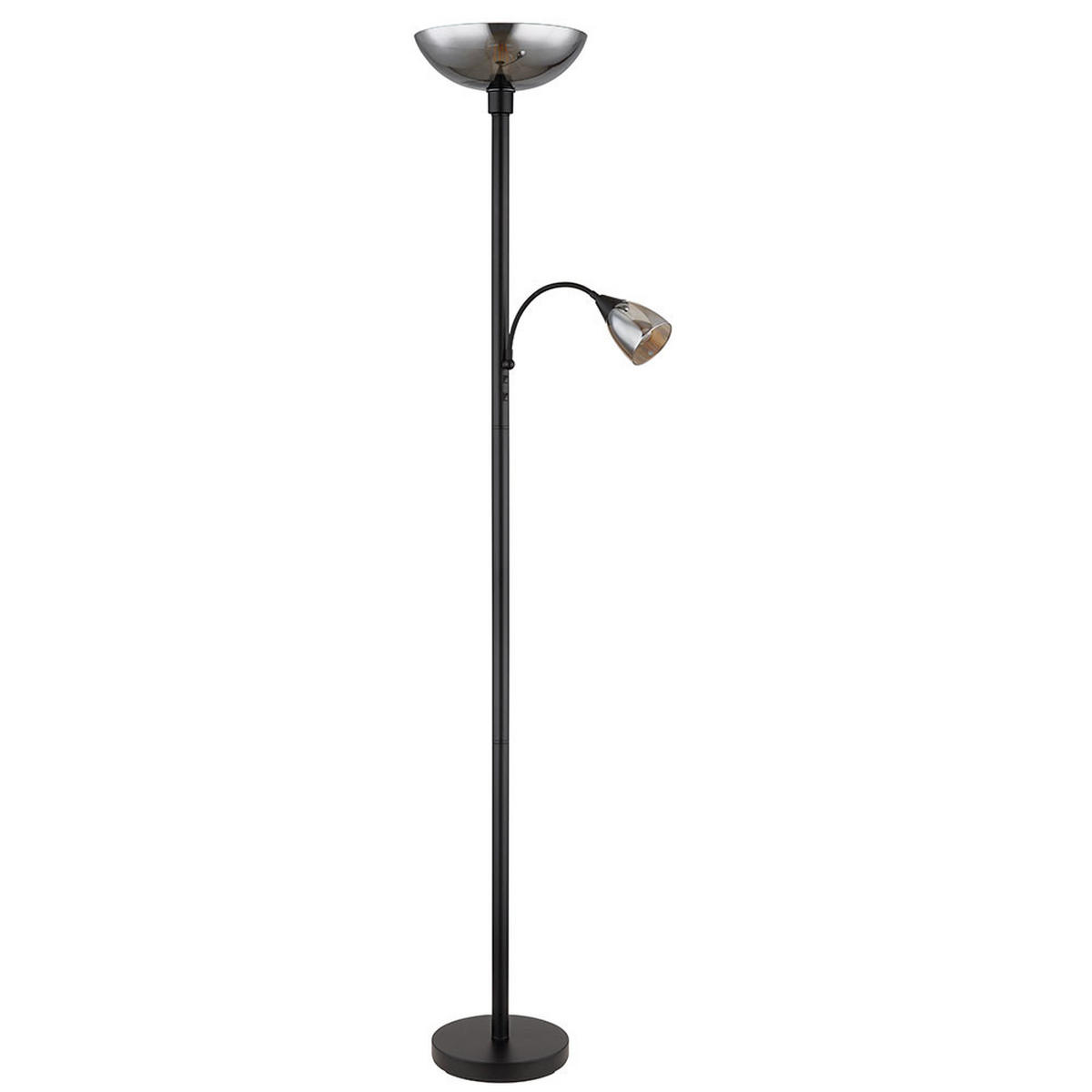 LED STEHLEUCHTE Blade Schwarz Metall Glas - Schwarz, Glas (30/30/178cm) - Globo Lighting