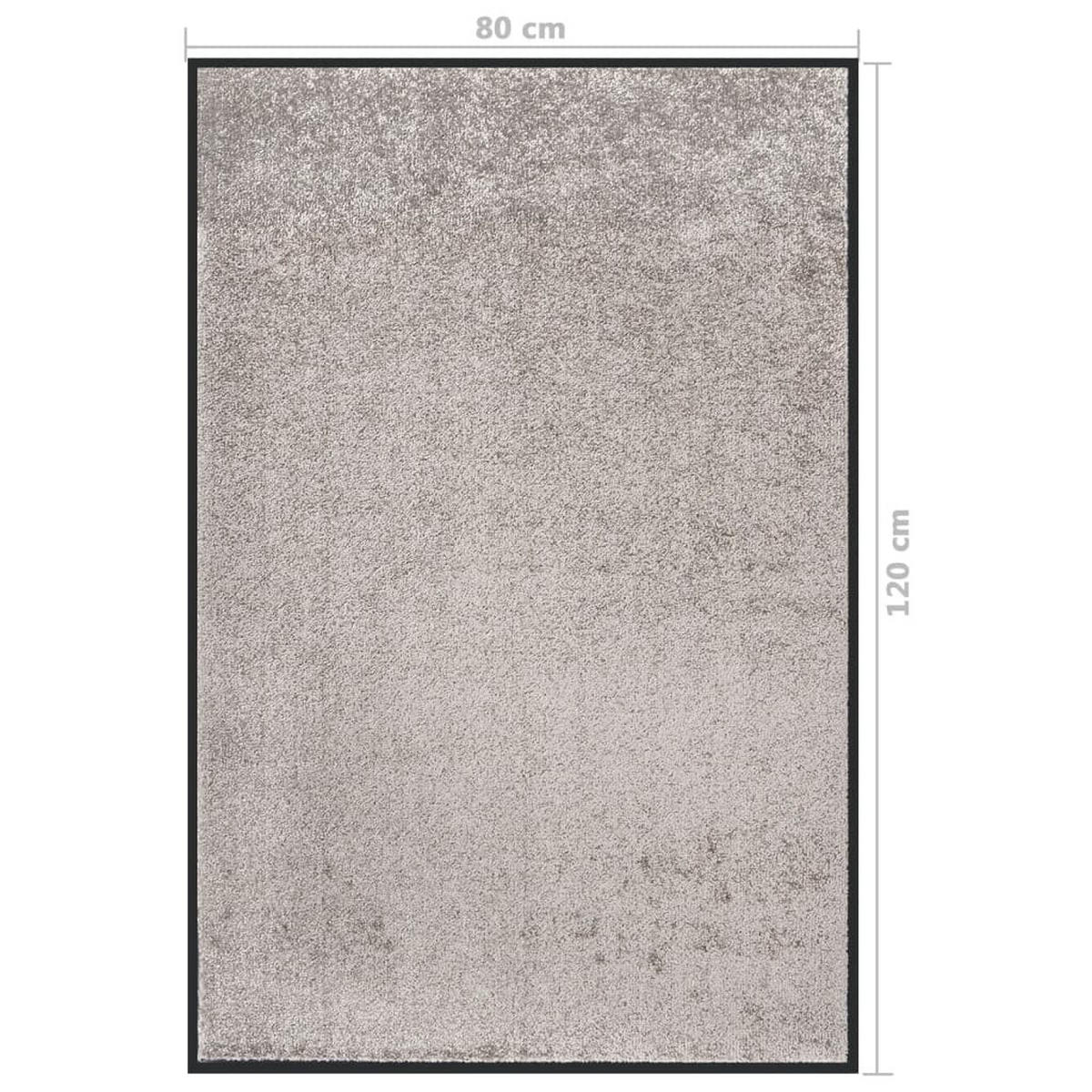 FUSSMATTE 80/120 Cm Grau - Grau, Kunststoff (80/120cm) - vidaXL