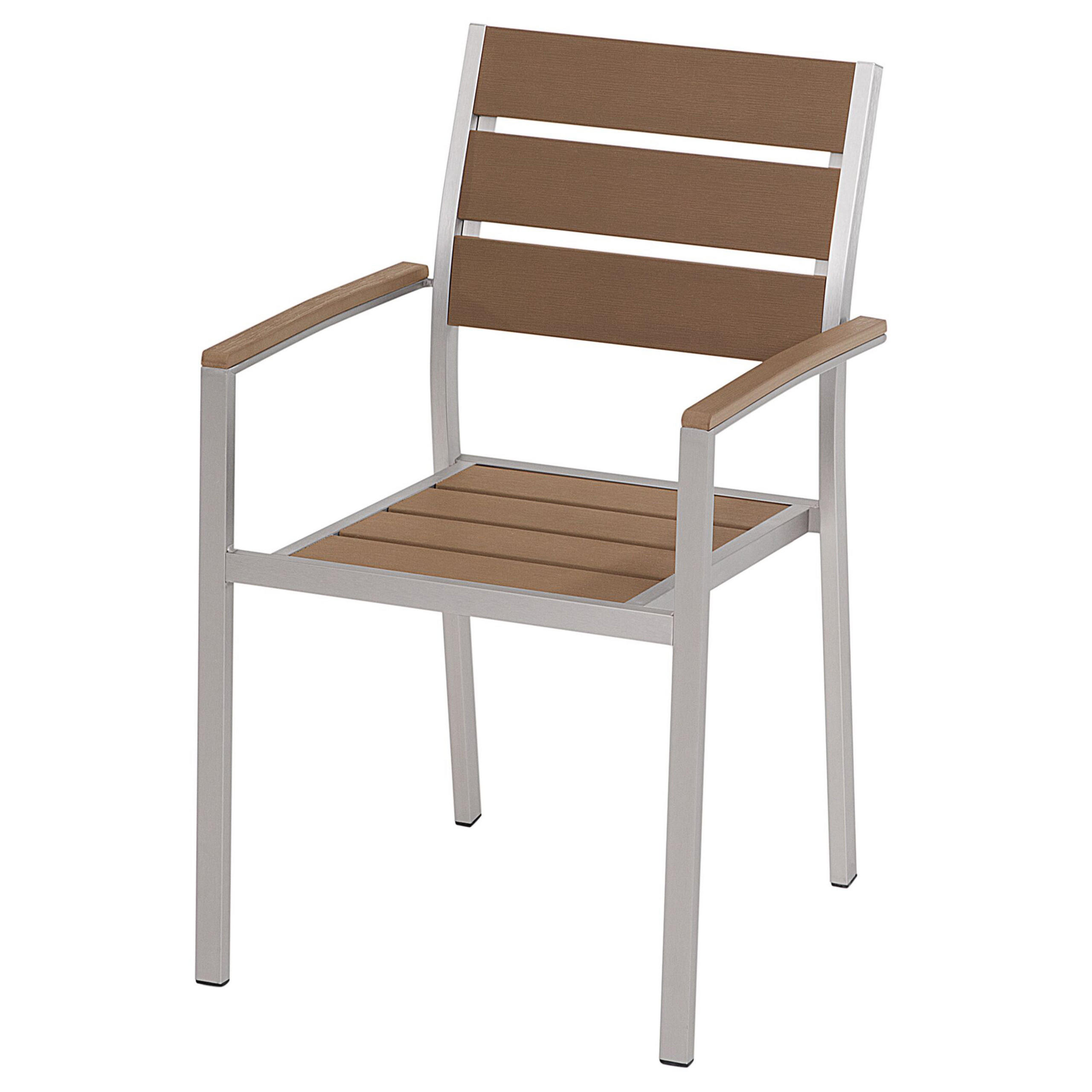 GARTENSTUHL 6er-Set Kunstholz braun Vernio - Braun, Kunststoff (54/88/57cm) - Beliani