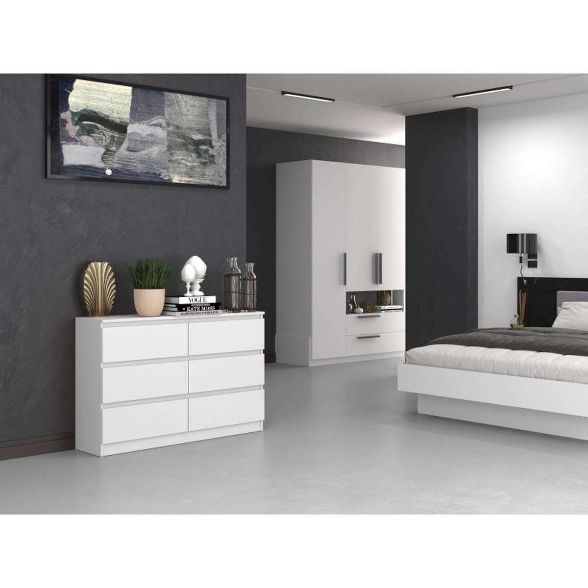 KOMMODE Weiß 120/75/30 - Weiß, Holzwerkstoff (120/75/30cm) - RAUMHIRSCH FURNITURE