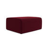 POUF Samt Stoff Rot - Bordeaux/Beige, Kunststoff/Textil (90/80/60cm) - Makamii