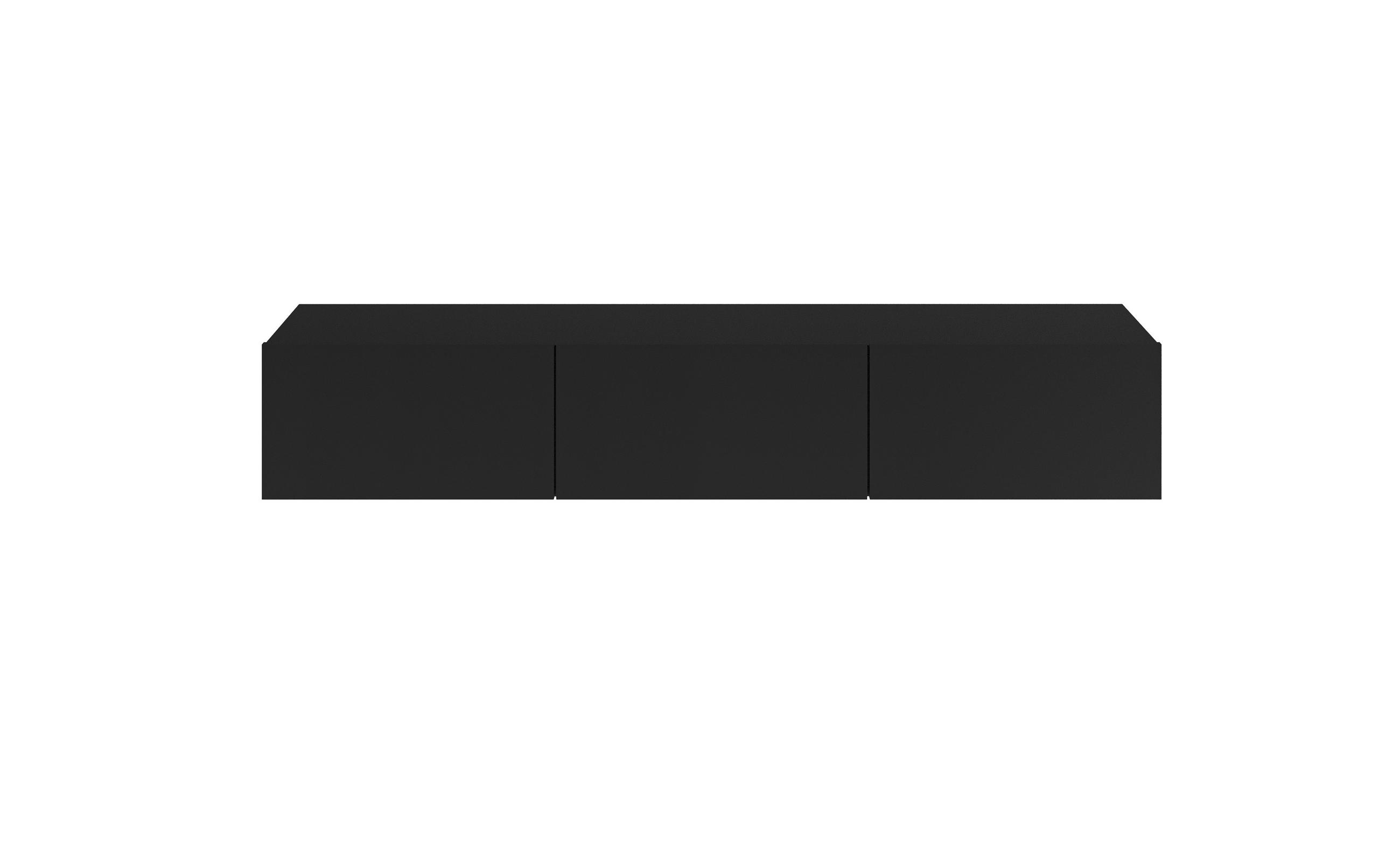 LOWBOARD Dallas 180/29,6/35 cm - Schwarz, Holzwerkstoff (180/30/35cm) - Kocot Kids
