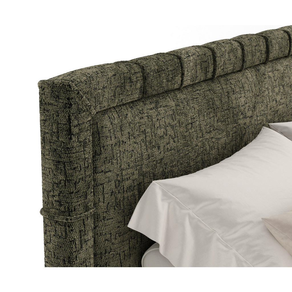 Thumbnail - Maison de Reve Boxspringbett, Olivgrün, Textil, Buche, Kiefer, H3, Höhe ca. 36 cm, 180x200 cm, Oeko-Tex® Standard 100, F...