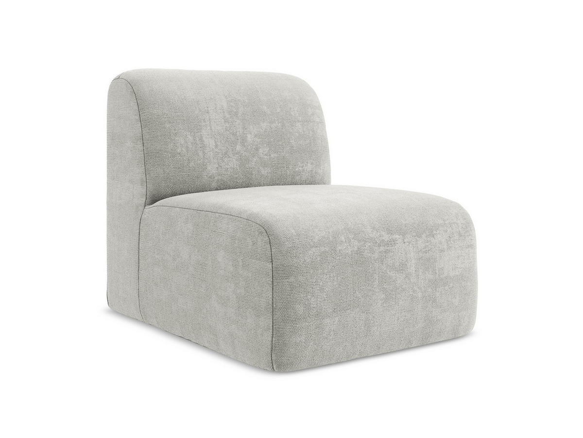 SOFAELEMENT Chenille Stoff Grau - Hellgrau/Schwarz, Holzwerkstoff/Kunststoff (70/75/94cm) - Makamii