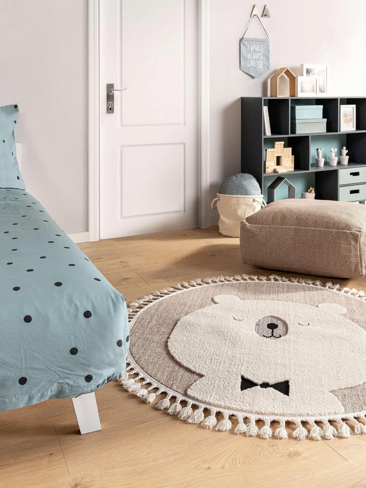 OTROŠKA preproga Momo bež ø 120 cm - bež, tekstil/naravni materiali (120/120cm) - Lytte