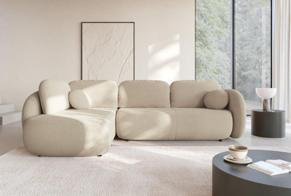 ECKSOFA Beige Olivio II Ausziehbar Links - Beige, Textil (289/190cm) - Sepro Meble