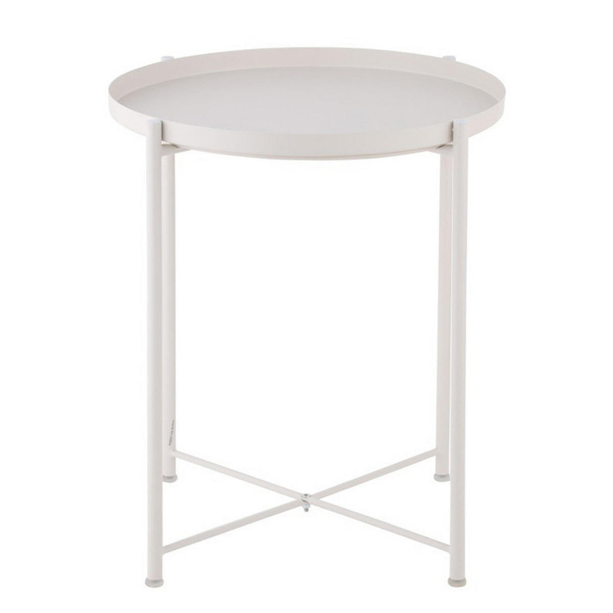 BEISTELLTISCH - Metall - Weiß, Kunststoff/Metall (45/45/53cm) - home24