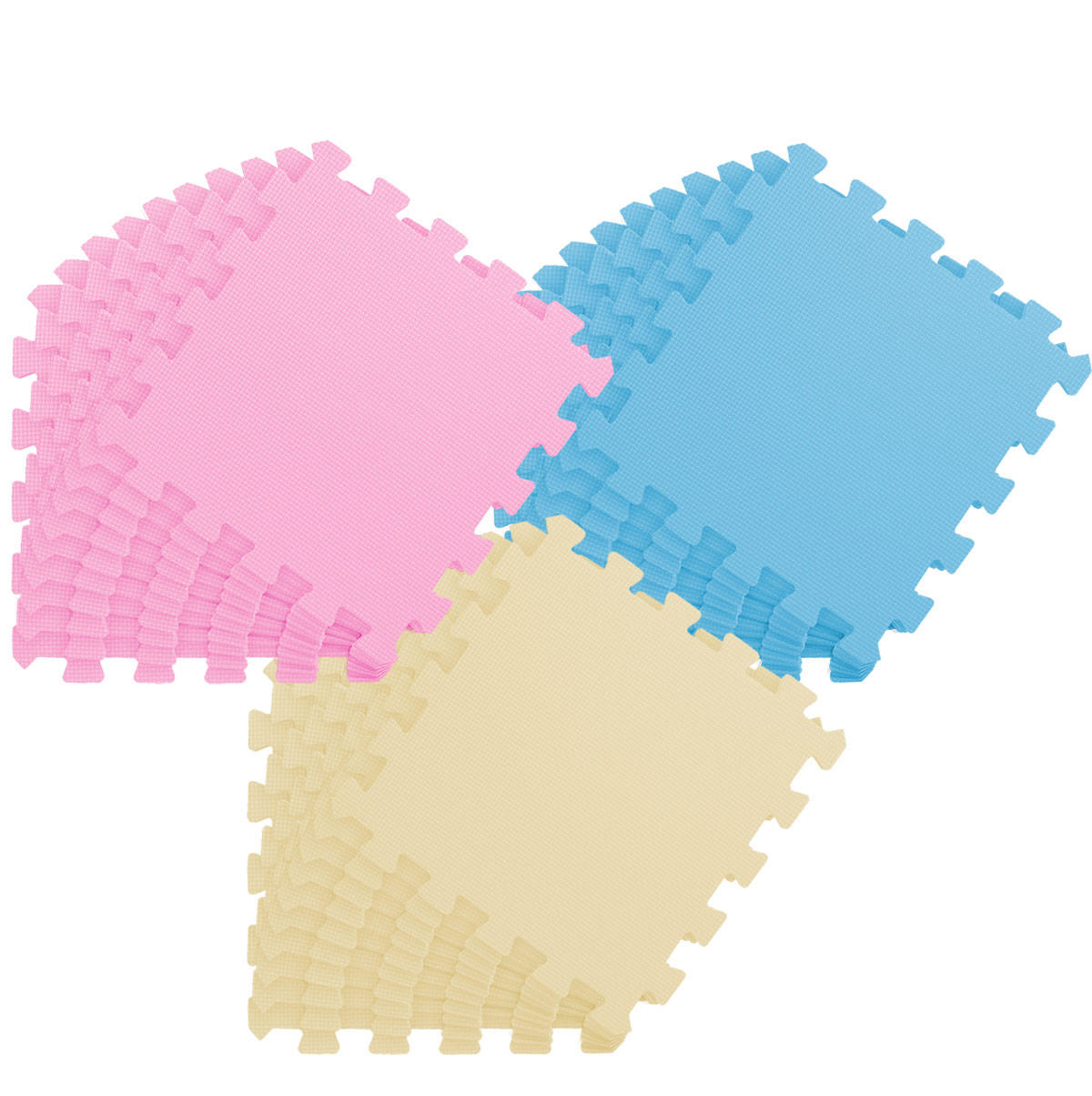 SPIELMATTE ab Null 270/90 cm Puzzlematte Hellblau - Multicolor, Kunststoff (30/30cm) - Littletom