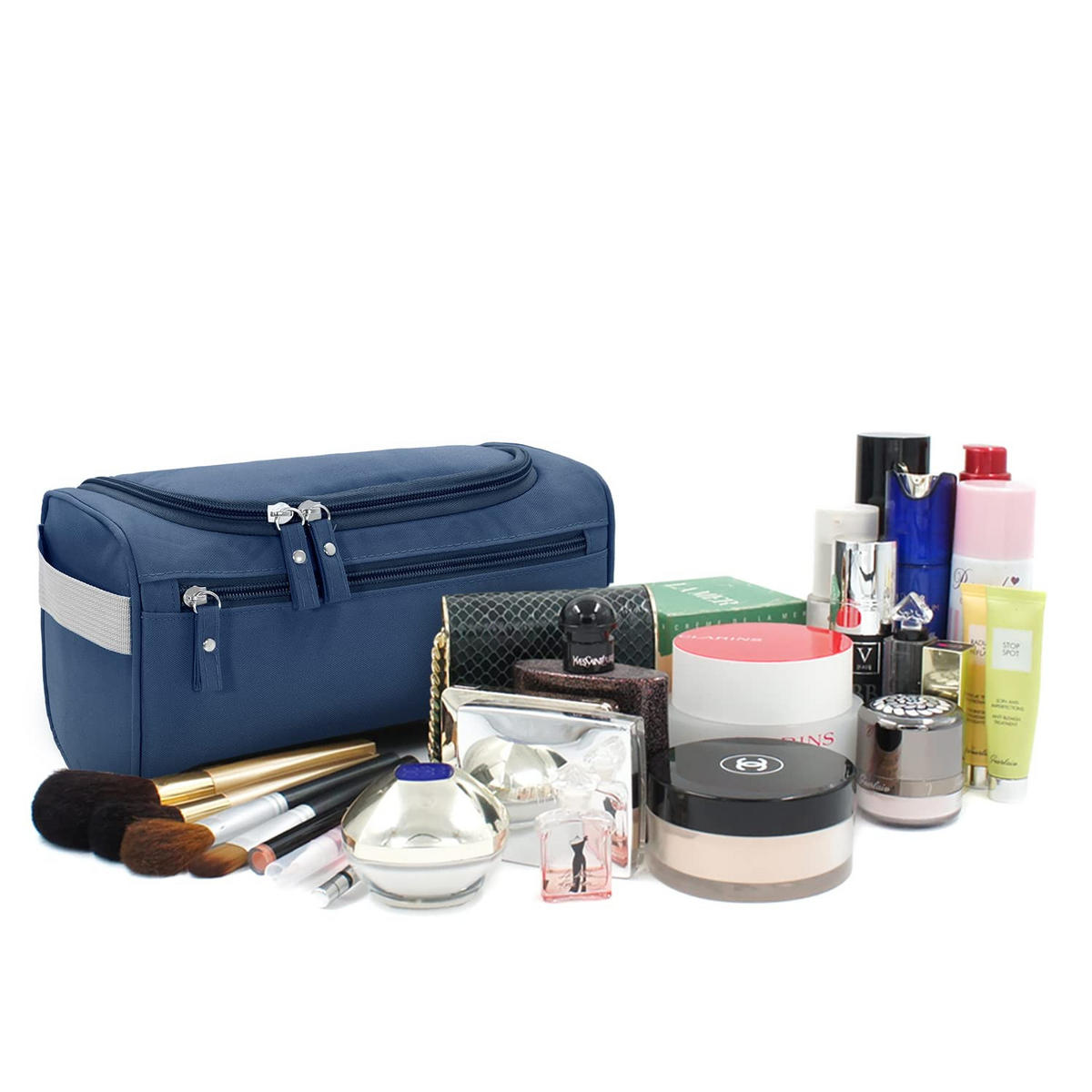 KOSMETIKTASCHE Toiletbag XL, Dunkelblau - Dunkelblau, Textil (14.5/15/25cm) - Kaket