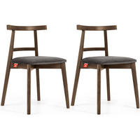 ESSTISCHSTÜHLE LILIO 2 St Vintage, Grau / Lefkas-Eiche - Eichefarben/Grau, Holz/Textil (47/76/45cm) - KONSIMO®