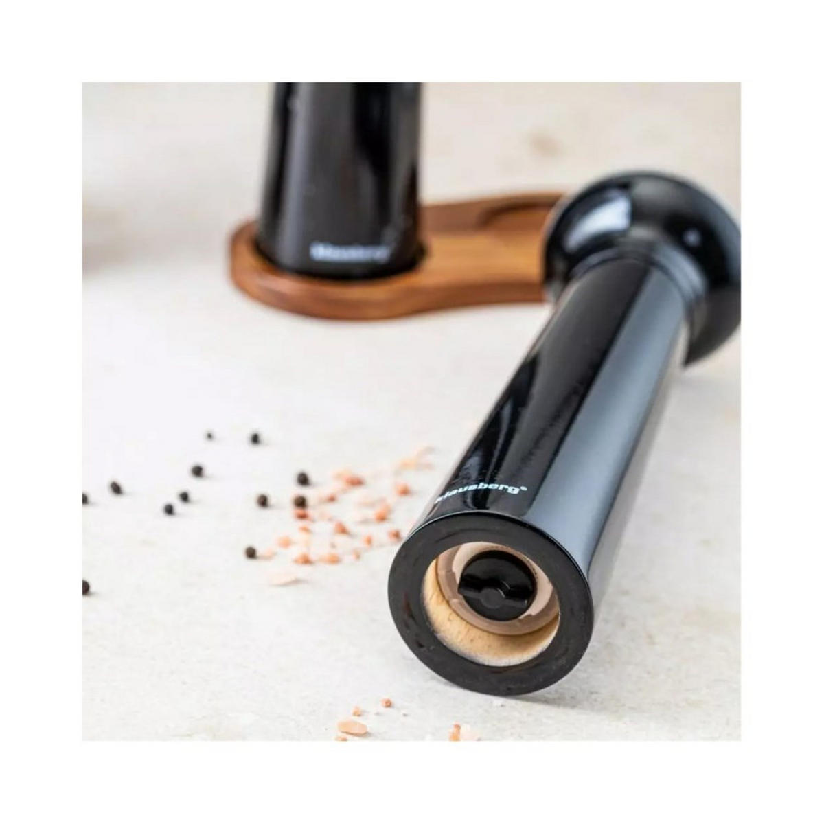 GEWÜRZMÜHLE Schwarz 7/7/22 cm 52248 - Schwarz, Holz (7/22/7cm) - Klausberg 