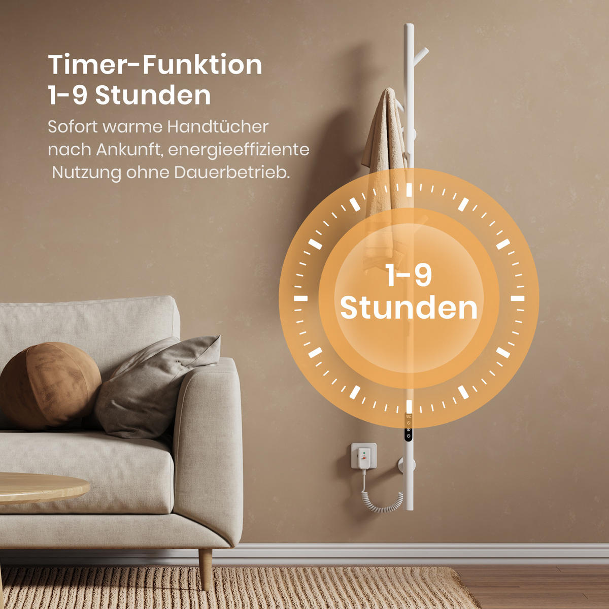 HANDTUCHHEIZKÖRPER Baumheizkörper WLAN Weiß 150 cm - Weiß, Metall (12.5/150/14cm) - EMKE