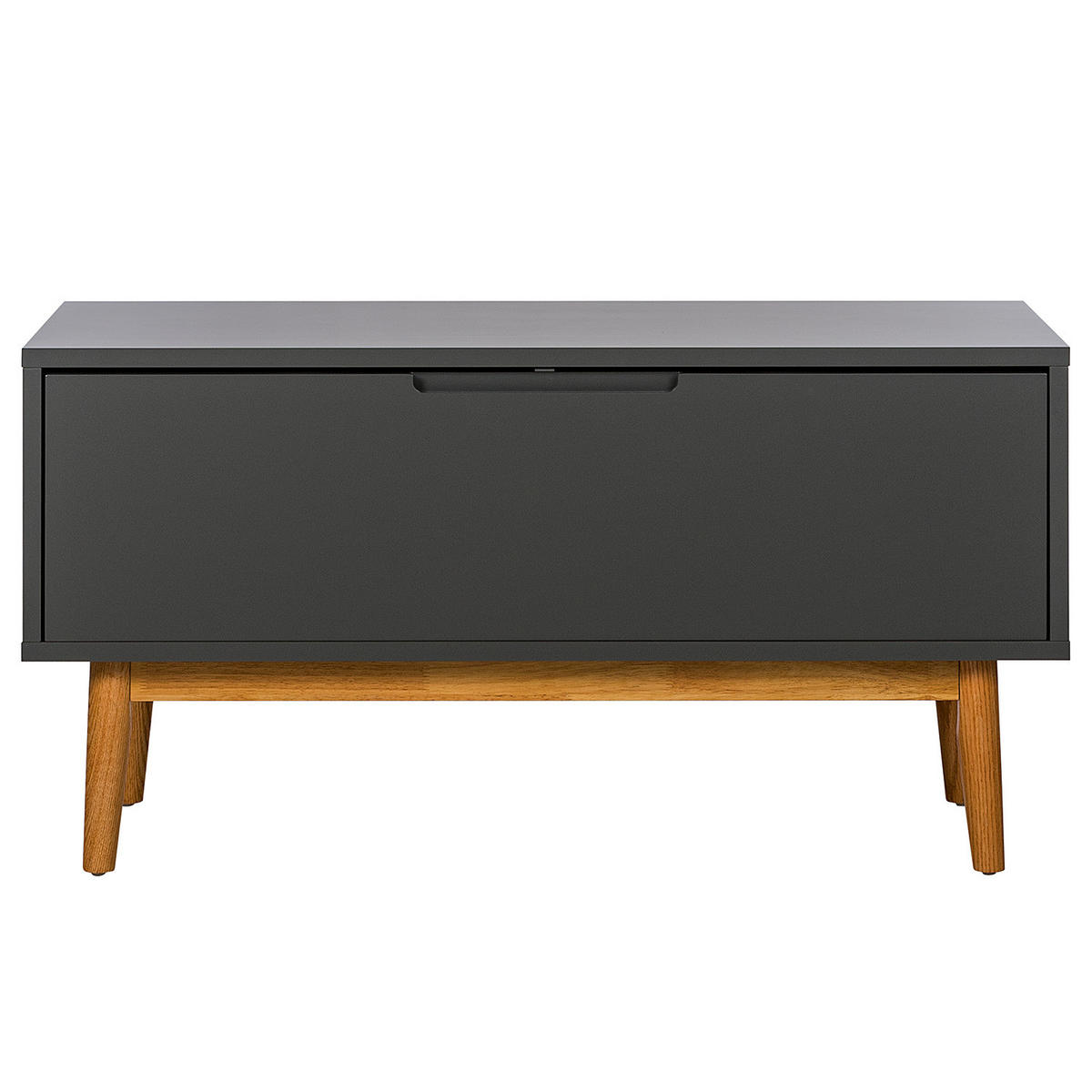 GARDEROBENBANK - Eichefarben/Grau, Holzwerkstoff (95/49/40cm) - home24