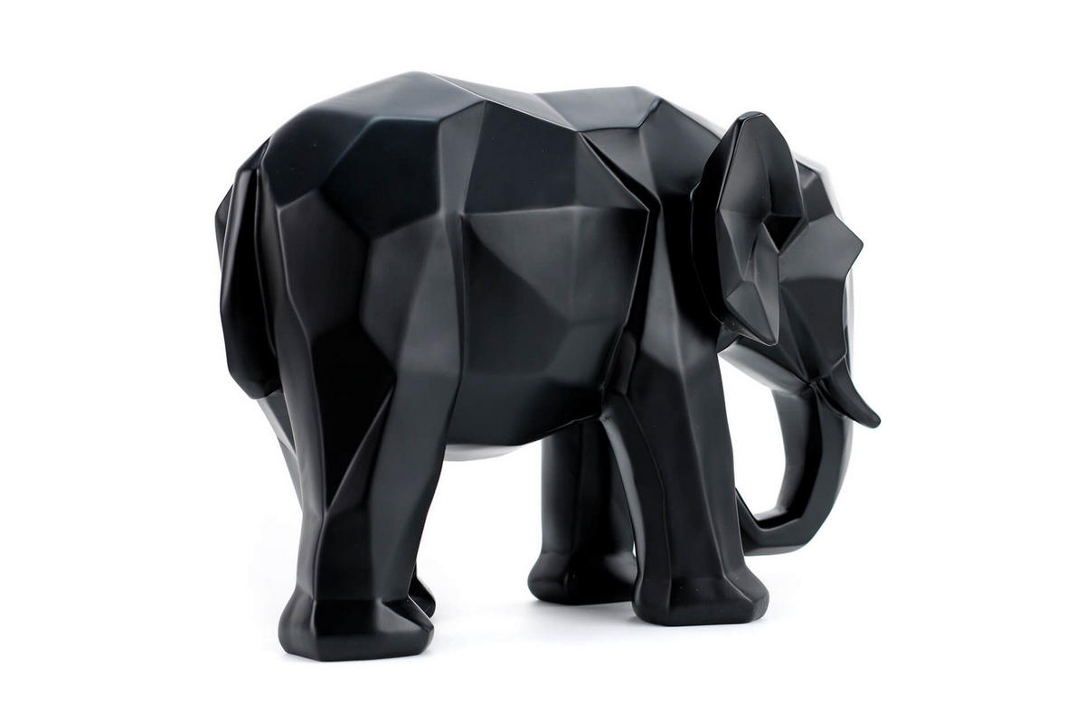 SKULPTUR Schwarz 27/21 cm - Schwarz, Stein (1.35/21/15cm) - KUNSTLOFT