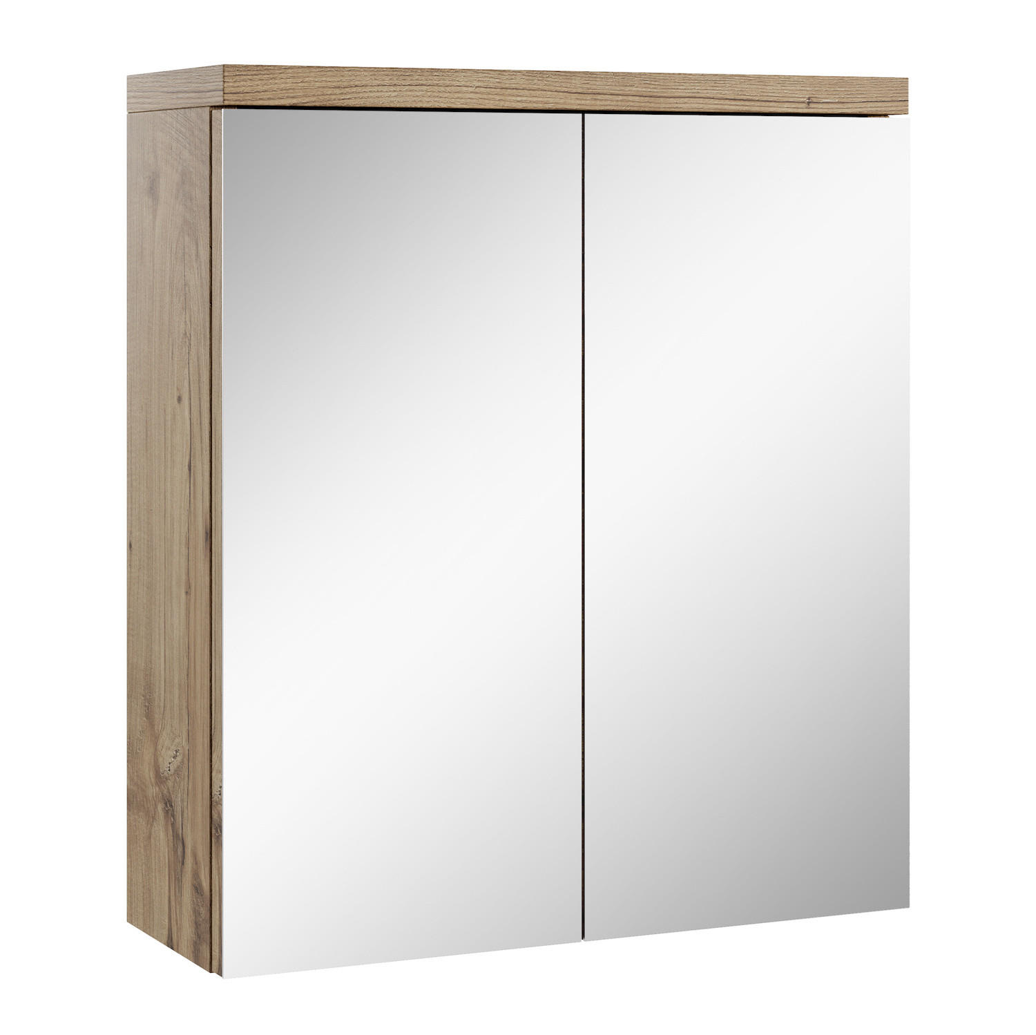 SPIEGELSCHRANK Toledo Kastanien Eiche - 60 x 20 x 60 cm - Kastanienfarben/Eichefarben, Holz (60/60/20cm) - Badplaats