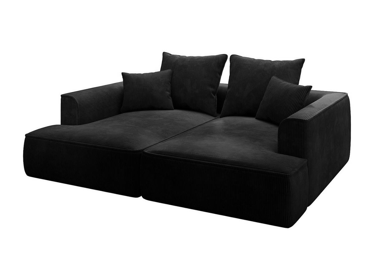 SOFA - 3 Personen - samt - schwarz Pineta - Schwarz, Textil (230/67/180cm) - Vente-Unique