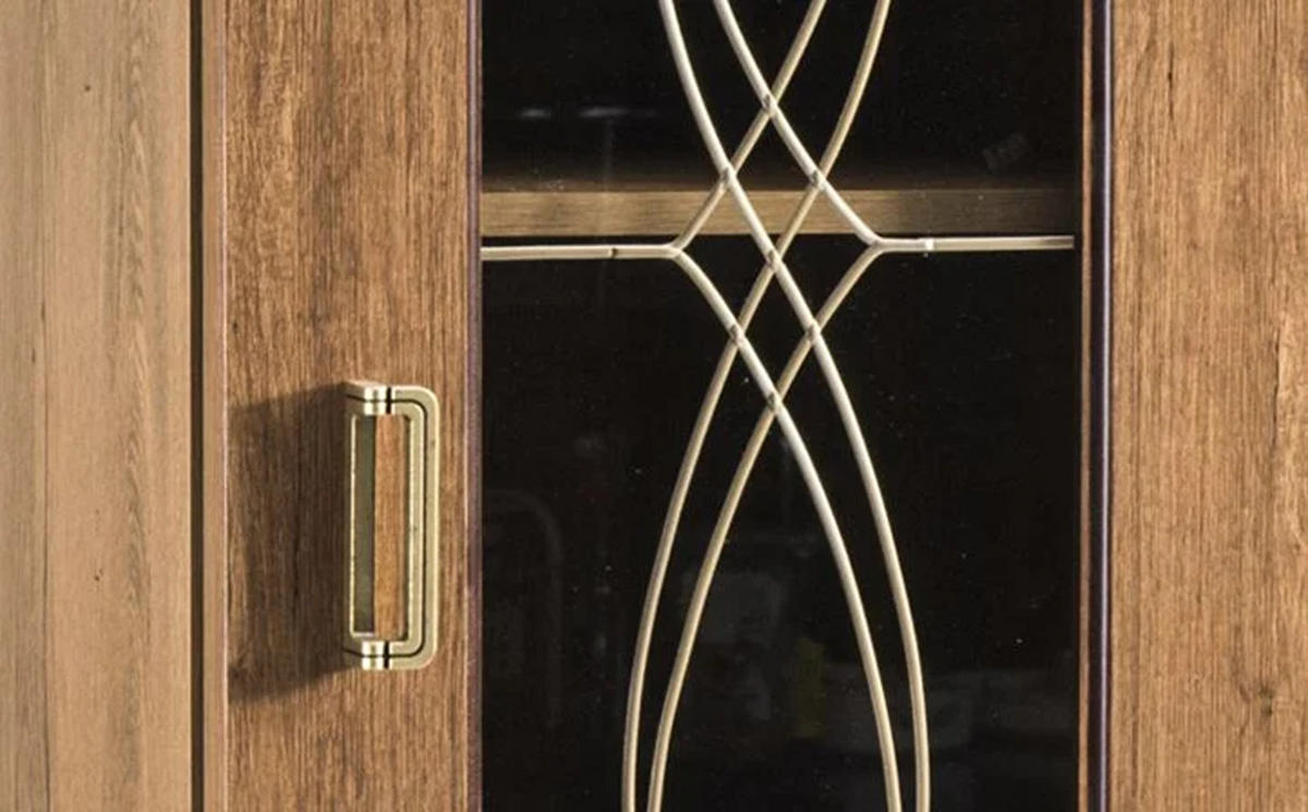 VITRINENSCHRANK TADEUSZ T-14 - Dunkelbraun, Holzwerkstoff (140/110/44cm) - Meblini