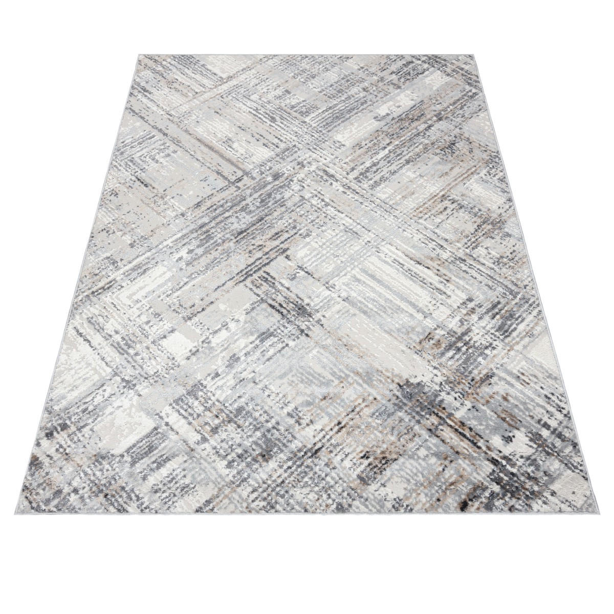 TEPPICH Beige Creme abstrakt - 200 x 300 cm - Hellgrau, Textil (200/300cm) - Mazovia