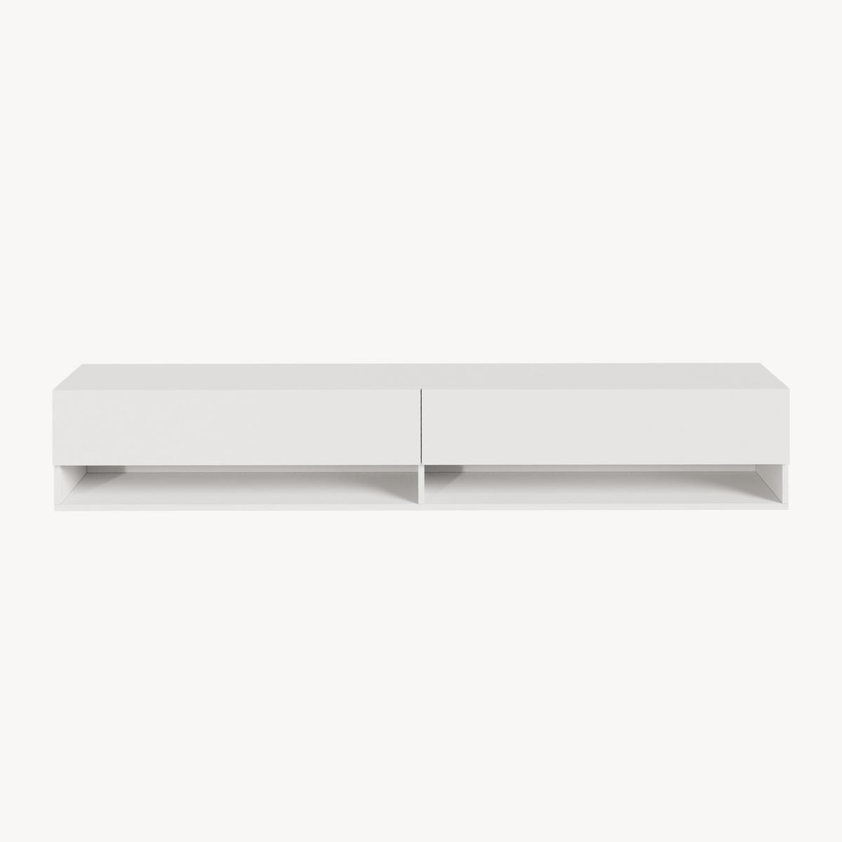 HÄNGELOWBOARD Halmstad - Weiß, Holzwerkstoff (180/30/31cm) - [en.casa]