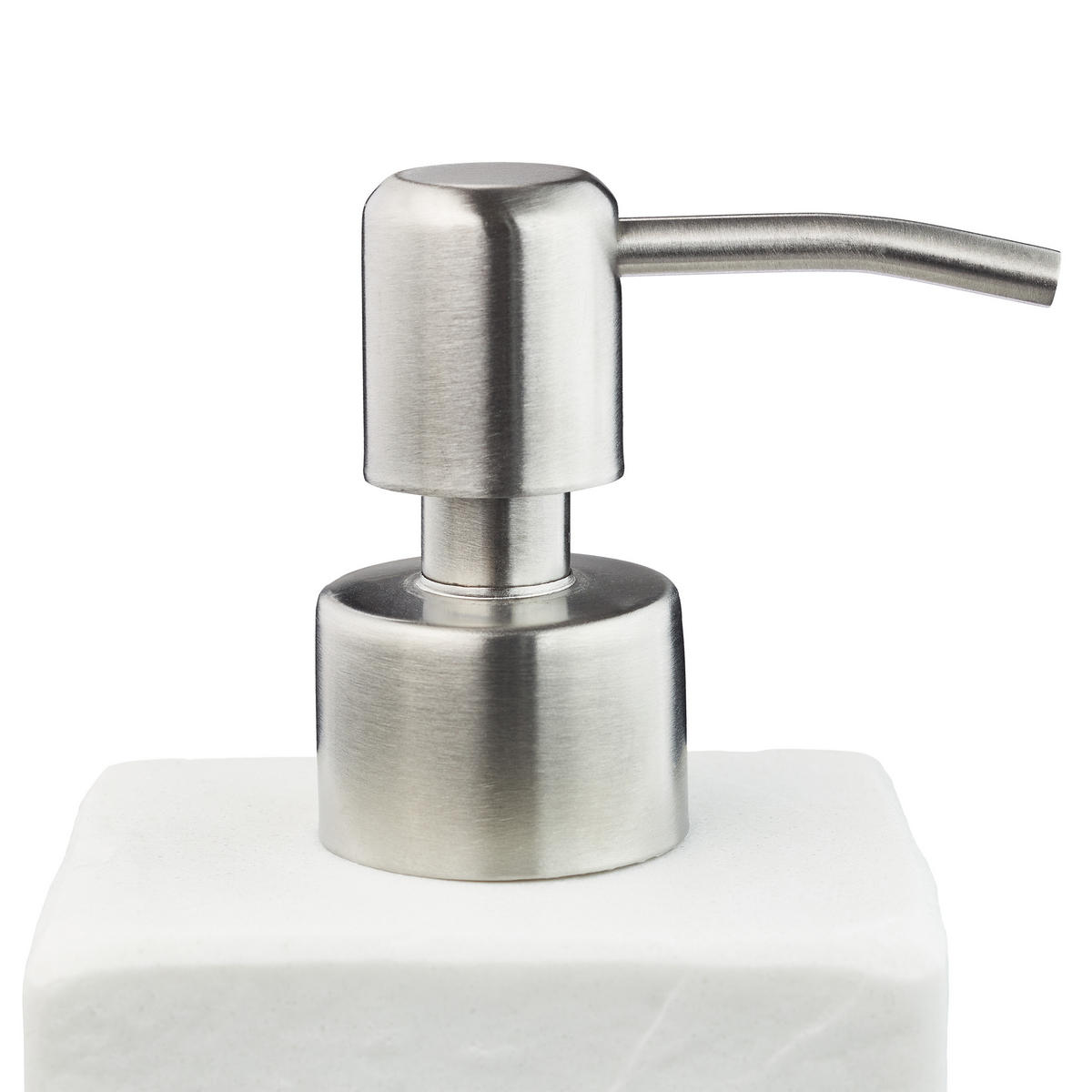 SEIFENSPENDER - Weiß, Kunststoff/Metall (7.5/17.5/8cm) - Relaxdays