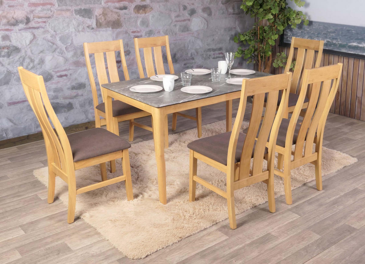 ESSZIMMERSTUHL Braun, Taupe 6er-Set - Taupe/Braun, Holz (46/100/45cm) - MCW