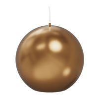 KUGELKERZEN Gold Ø 70 mm, 12 Stück - Goldfarben, Paraffin (7/7/7cm) - Wiedemann Kerzen