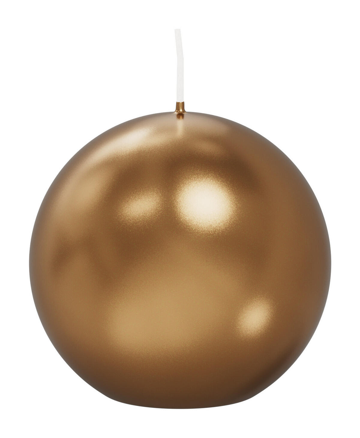 KUGELKERZEN Gold Ø 70 mm, 12 Stück - Goldfarben, Paraffin (7/7/7cm) - Wiedemann Kerzen