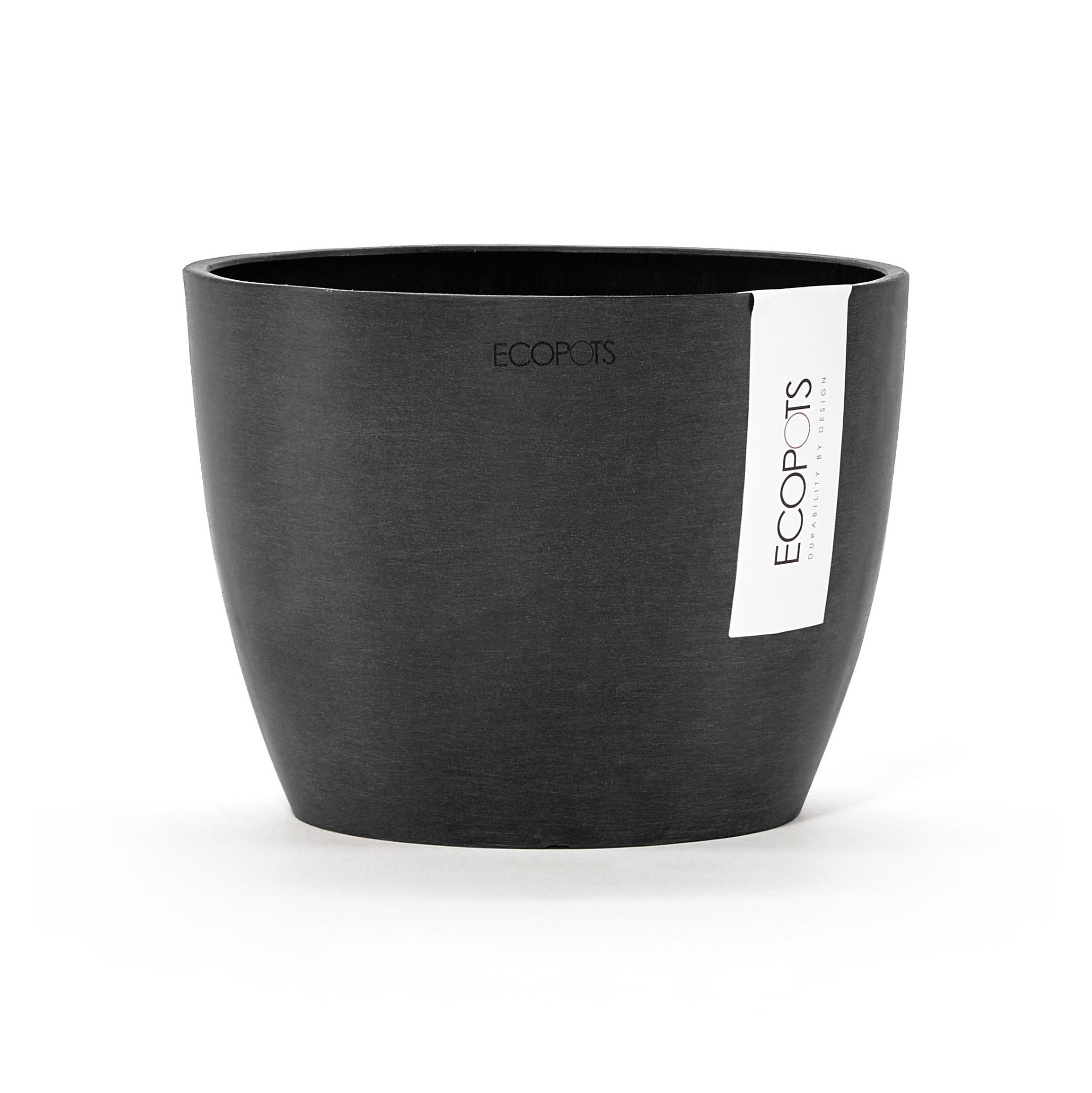 Ecopots Blumentopf Dunkelgrau 12 cm