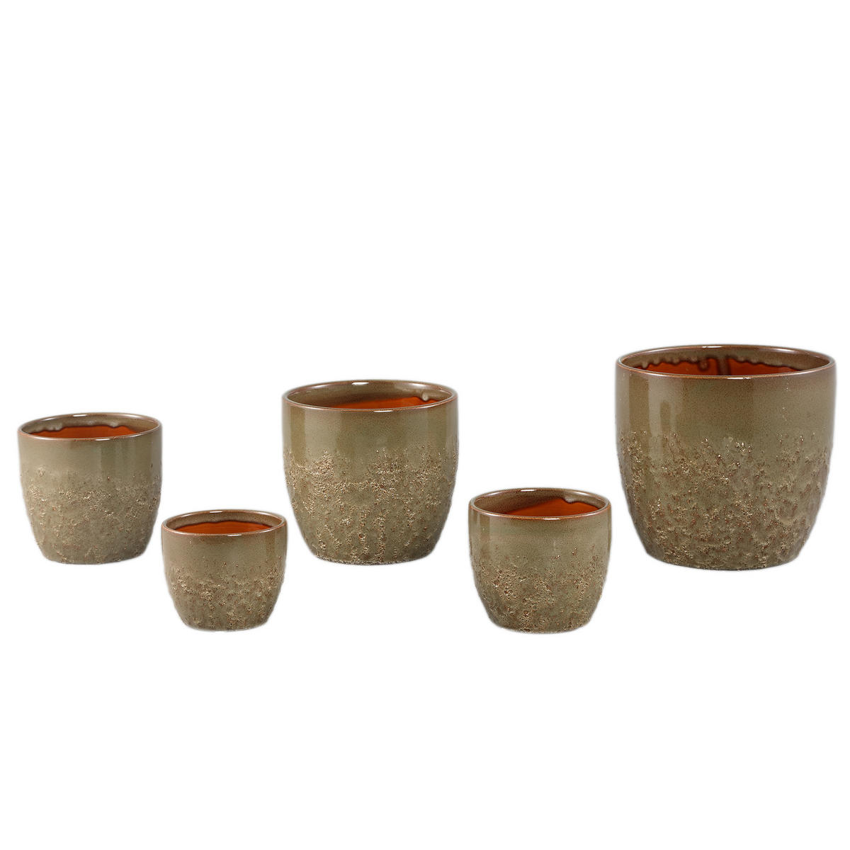 TOPF Harper Grün 20.5/20.5/18cm - Grün, Keramik (18cm) - PTMD Collection