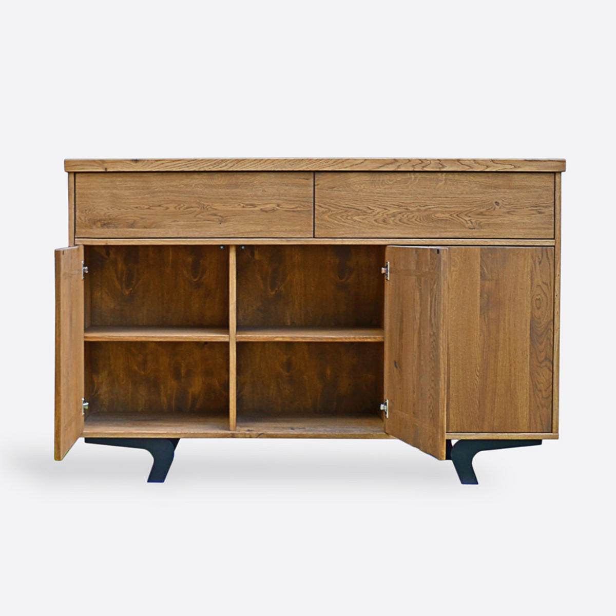 SIDEBOARD Industrial Look aus Massivholz 150 cm breit VITA II - Eichefarben, Holz (150/120/45cm) - Rawood Furniture