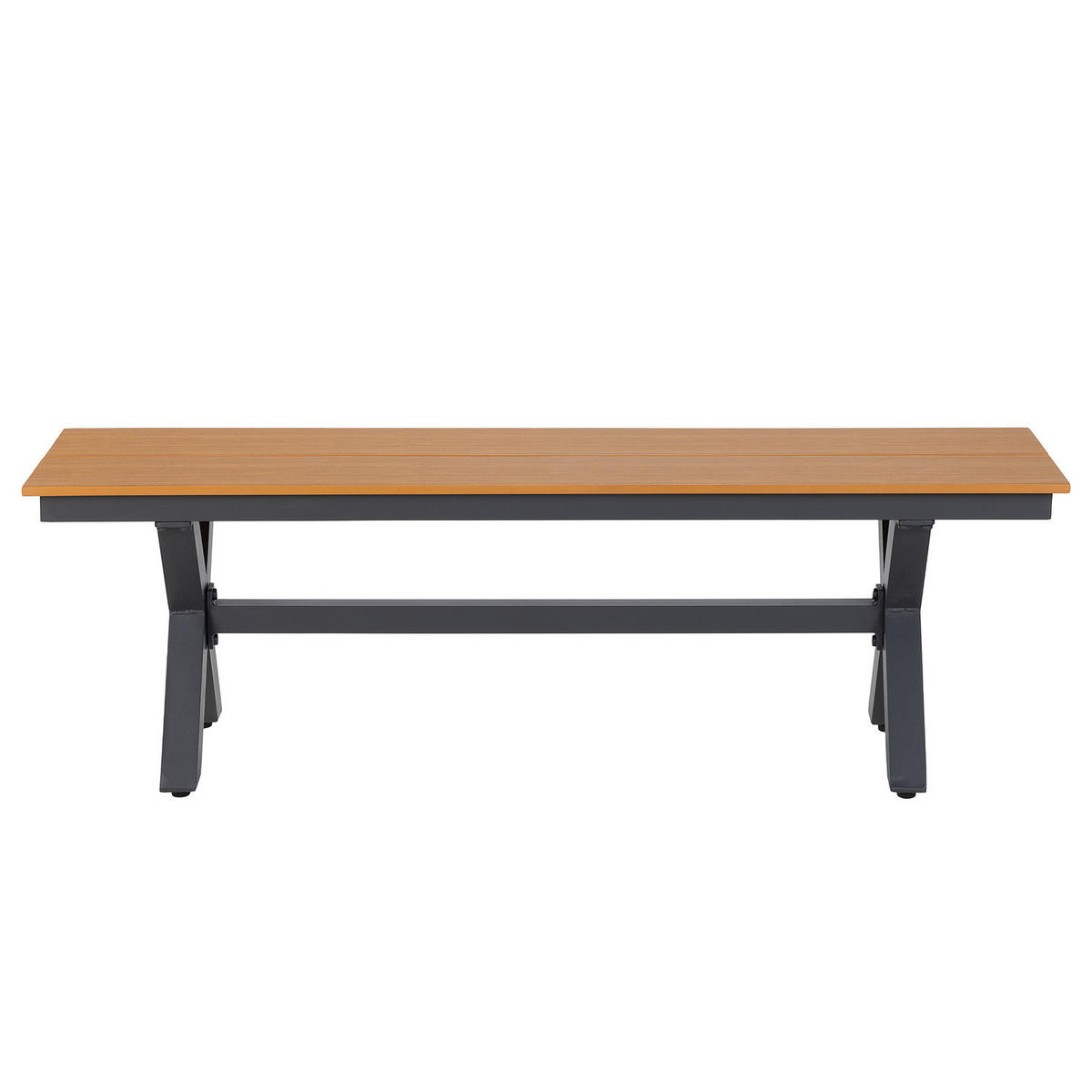 GARTENSITZGRUPPE - Aluminium / Kunststoff - Schwarz / Braun - 3-teilig - Schwarz/Braun, Kunststoff/Metall - home24