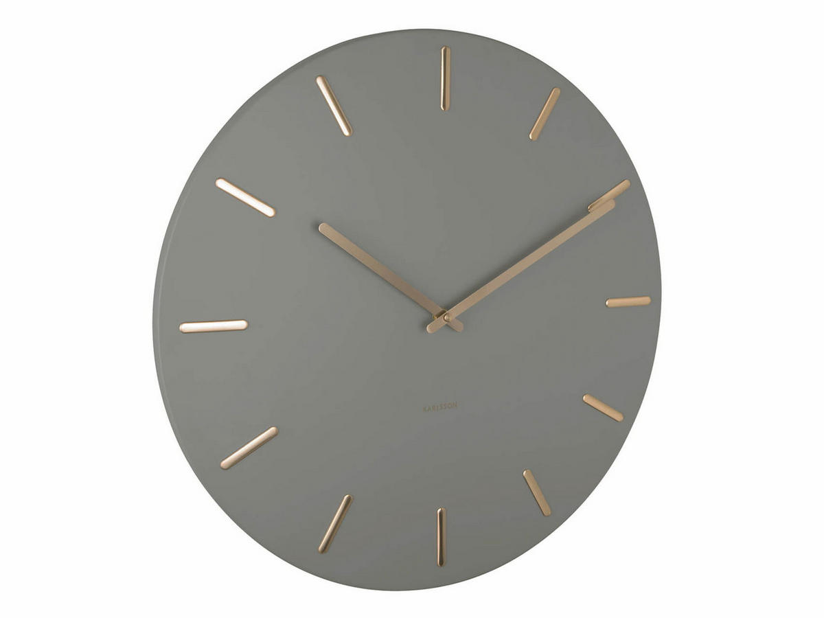 WANDUHR Charm Ø45 cm - Grün, Metall (45/45/3.5cm) - Karlsson