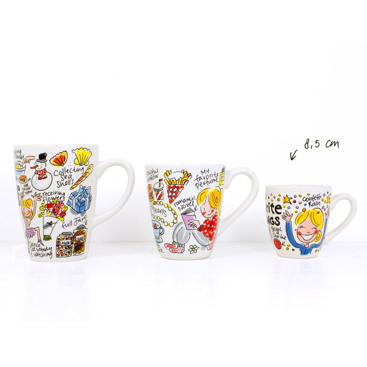 MINI-BECHER Favorit in Bunt - 200 ml - Multicolor, Keramik (0.2L) - Blond Amsterdam
