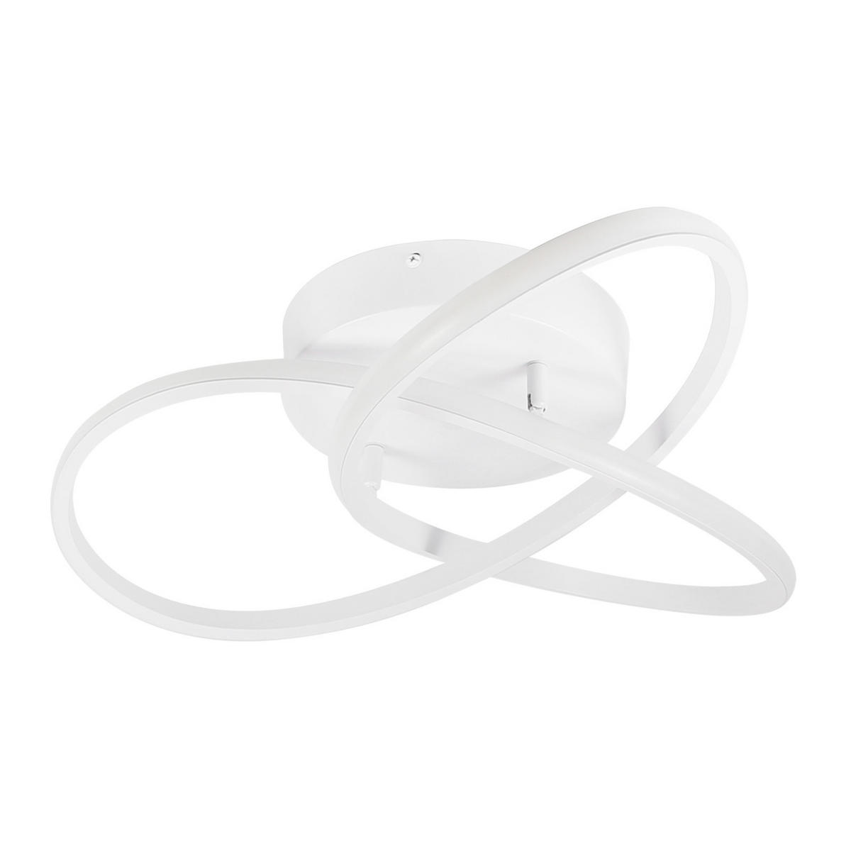 LED-DECKENLEUCHTE Möbius 40/40/14 cm - Weiß, Kunststoff (40/40/14cm) - Nettlife