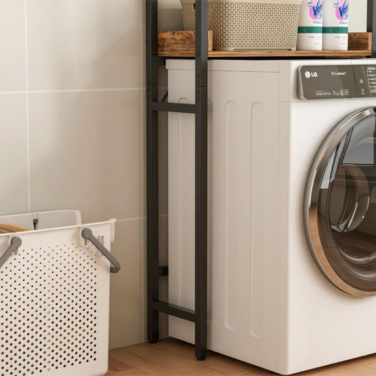 BADEZIMMERREGAL, braun 63/25/165 cm - Braun, Holzwerkstoff (63/165/25cm)