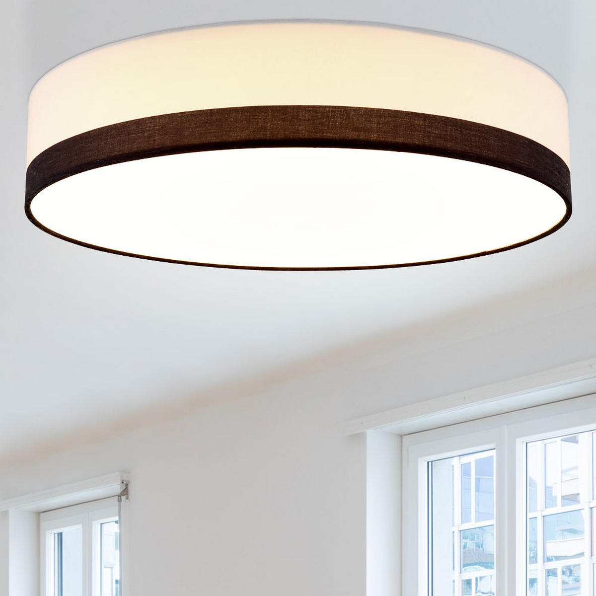 LED DECKENLEUCHTE MAGGY Weiß - Weiß, Metall (50/50/13cm) - Globo Lighting