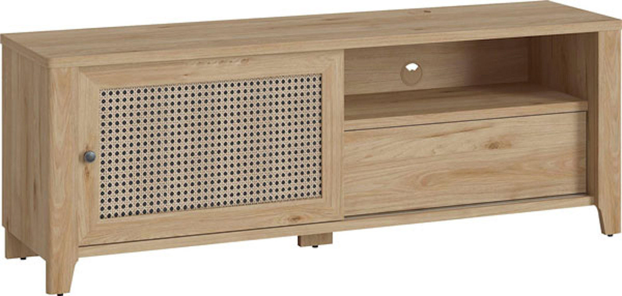 LOWBOARD Cestino Jackson Hickory / Amadeus 157 / 42 / 57cm - Multicolor/Braun, Holz/Holzwerkstoff (157/57/42cm) - Feldmann-Wohnen